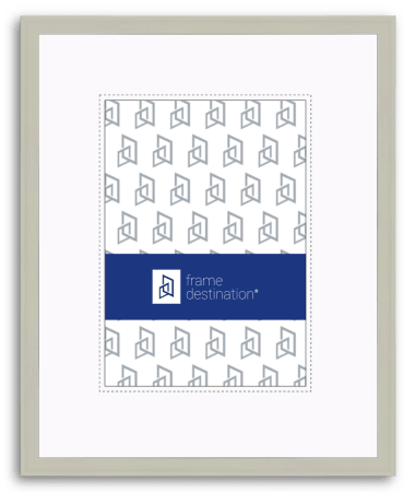 German Silver Picture Frame Tall Nielsen Metal with Mat P117