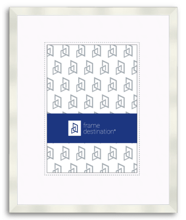 Silver Picture Frame Tall Nielsen Metal with Mat P117