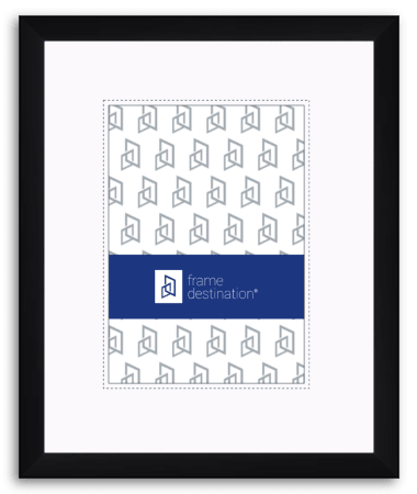 Extra Tall and Narrow Black Wood Frame with Mat P865