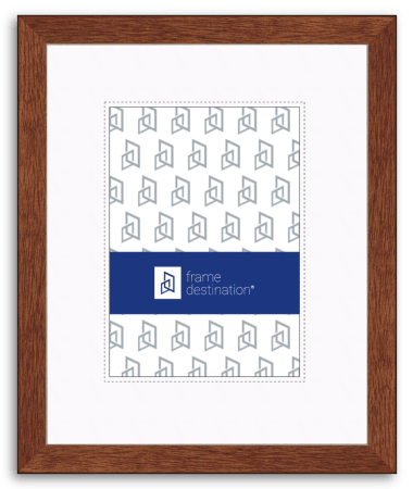 Walnut Picture Frame with Classic Stain Wood Veneer Frame with Mat P502A