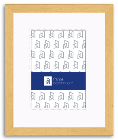Natural Picture Frame with Wood Stain Veneer Frame and Mat P502A