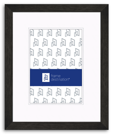 Classic Graphite Stain Wood Veneer Frame with Mat P502A