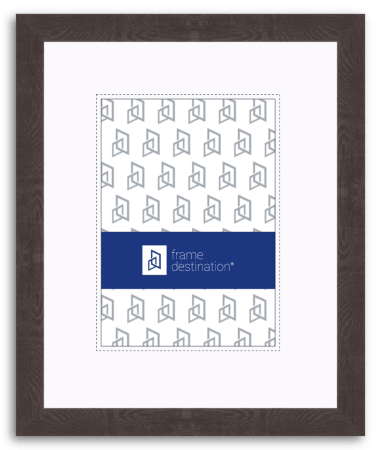 Black Woodgrain Picture Frame with Mat P547