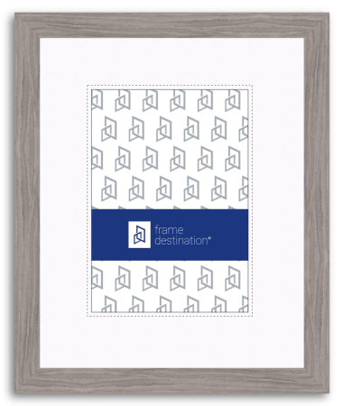 Gray Picture Frame Real Wood with Woodgrain Finish and Mat P547