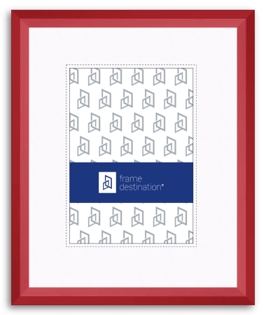 Red Angular Wood Matted Picture Frame P435