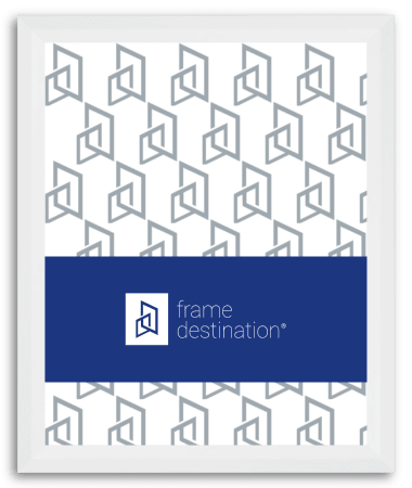 Angular White Picture Frame with Real Wood P435A