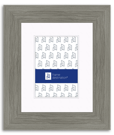 Gray Picture Frame Woodgrain Finish and Mat P549