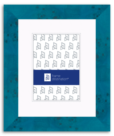Blue Burled Wood Frame With Mat P311