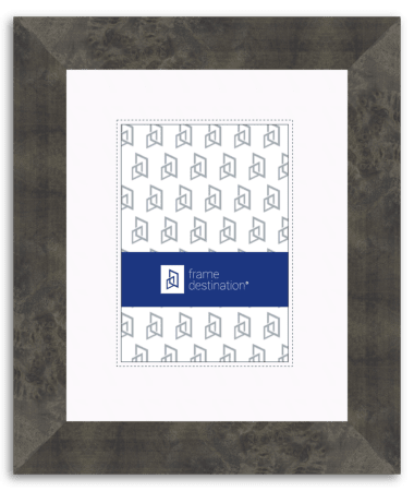 Gray Picture Frame Burled Wood With Mat P311