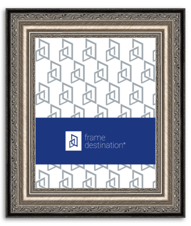 Silver Picture Frame Ornate Real Wood P200