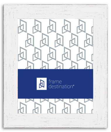 White Picture Frame in Distressed Wood Finish P792