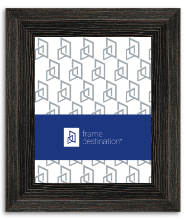 Wood Frame With Barnwood Black Finish P549