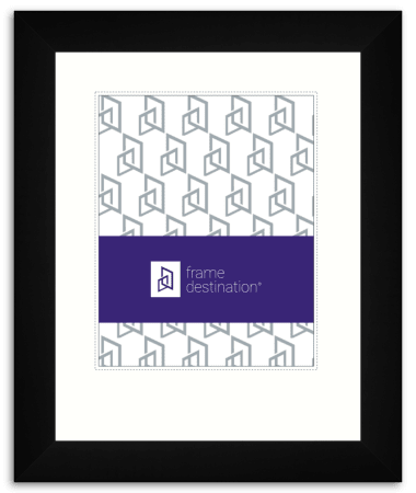 Black Wood Archival Diploma Frame with White Mat - P874