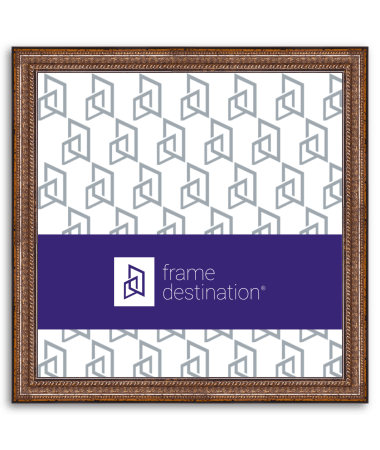 Antique Acid Wash Gold Square Wood Frame P721