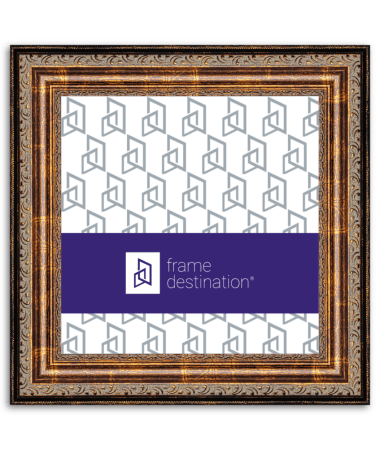 Ornate Burnt Gold Square Wood Picture Frame P200