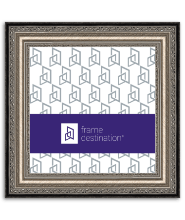 Ornate Silver Square Wood Picture Frame P200