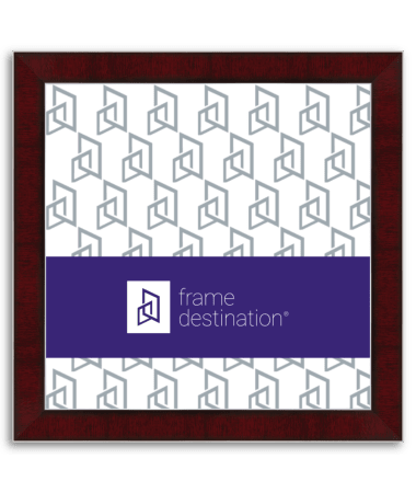 Mahogany with Silver Detail Square Wood Frame P526