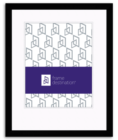 Black Wood Diploma Frame With White Mat - P851