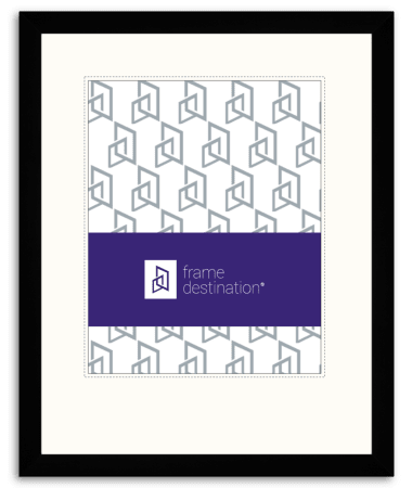 Black Wood Diploma Frame with Off White Mat - P851