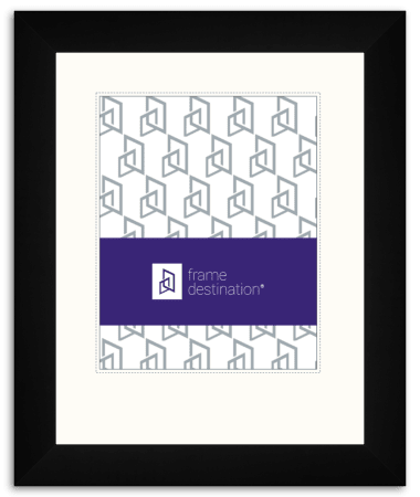 Black Wood Diploma Frame with Off White Mat - P874