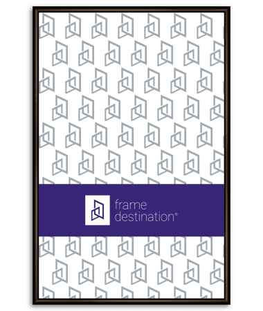 Round Top Frosted Walnut Metal Poster Frame P15