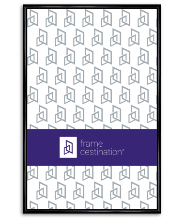 Round Top Gloss Black Metal Poster Frame P15