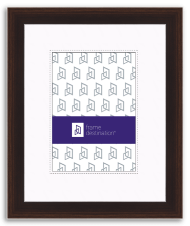 Espresso with Silver Detail Two-Tone Picture Frame with Mat P526