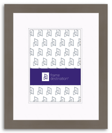 Wood Frame in Satin Pewter with Mat P532