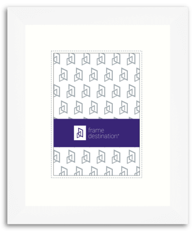 Tall White Archival Frame with Museum Glass 8Ply Mat PS24