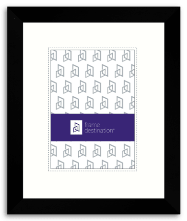 Tall Black Archival Frame wtih Museum Glass 8Ply Mat P95