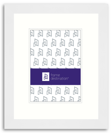 Tall White Archival Frame wtih Museum Glass 8Ply Mat P95