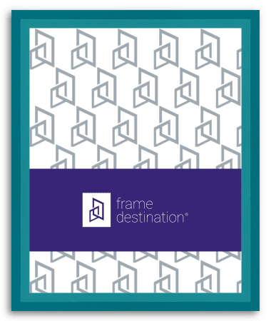 Aqua Green Picture Frame in Angular Wood P435