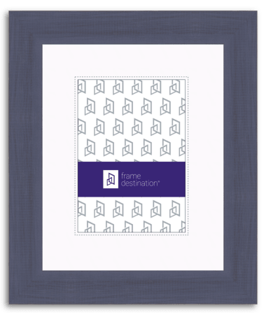 Distressed Blue Wood Picture Frame with Mat P792