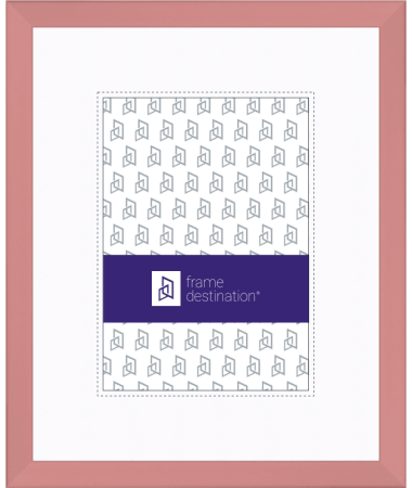 Charming Pink Wood Picture Frame with White Mat P235