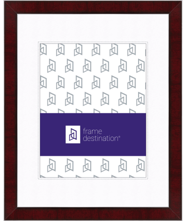 Diploma Frame with Silver Edge Wood Finish and White Mat P526