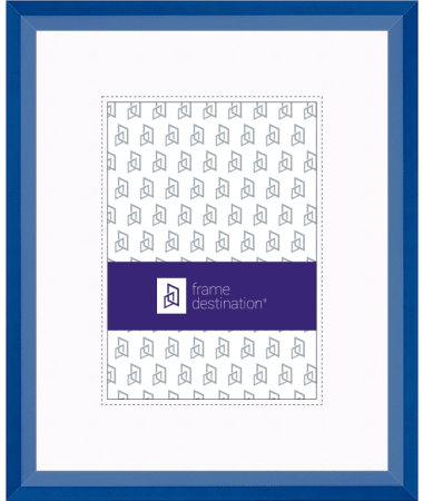 Modern Angular Picture Frame in 6 Bold Colors with White Mat - P435