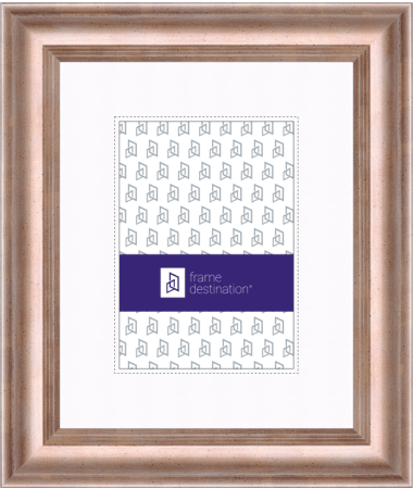 Art Deco Picture Frame Featuring Metallic Glamour and White Mat P716