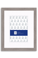 Grey Woodgrain Picture Frame with Mat P547