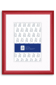 Matted Angular Red Wood Picture Frame P435