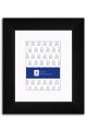 Recessed Edge Black Wood Frame with Mat P506B