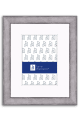 Antique Silver Real Wood Frame with Mat P713