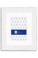 Distressed Marshmallow White Wood Matted Frame P792