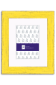Distressed Yellow Wood Picture Frame with Mat P792