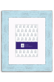 Distressed Light Blue Wood Picture Frame with Mat P792