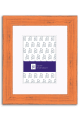 Distressed Orange Wood Picture Frame with Mat P792