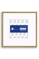 Nielsen 11 Frosted Gold Metal Picture Frame with Mat P11 - 4x4-Artwork / Frame-7x7