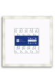 Nielsen P117 Metal Picture Frame in Silver with White Mat - 4x4-Artwork / Frame-7x7