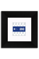 Wide Black Matte Picture Frame with Mat P875 - 4x4-Artwork / Frame-7x7