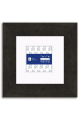 Matted Wood Frame With Black Woodgrain Finish P549 - 4x4-Artwork / Frame-7x7
