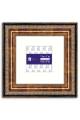 Archival Ornate Burnt Gold Frame with Museum Glass 8Ply Mat P200 - 4x4-Artwork / Frame-7x7